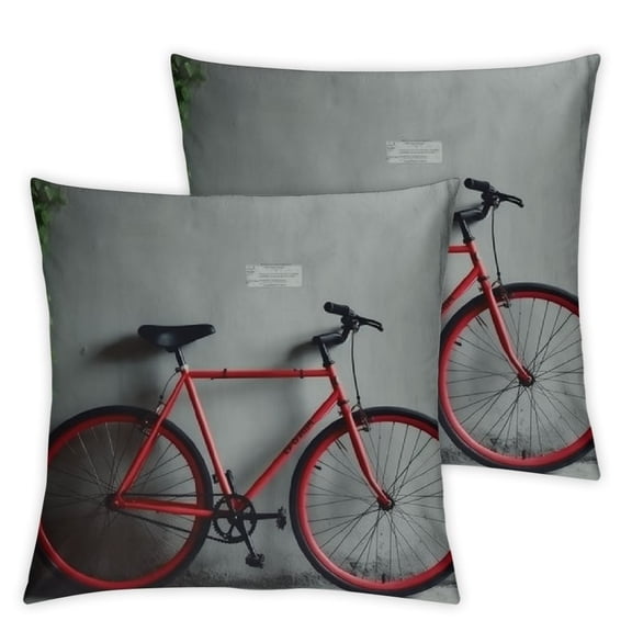 Retro Bicycle Pattern Print Decorative Cushion Case,Cute Soft Throw Pillow Covers,for Couch Sofa Living Room Spring