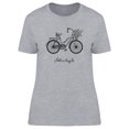 thumbnail image 1 of Retro Bicycle Sketch T-Shirt Women -Image by Shutterstock, Female Large, 1 of 2