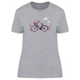thumbnail image 1 of Retro Bicycle With Flowers  T-Shirt Women -Image by Shutterstock, Female Large, 1 of 2