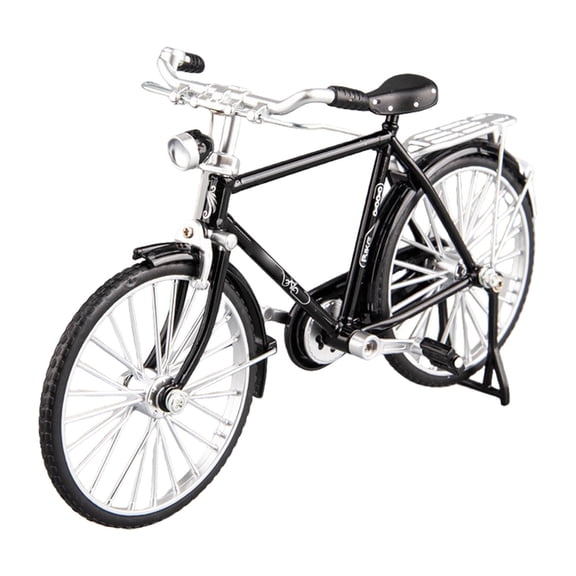 Retro Bicycles Model Ornament Nostalgic Design Miniature Bike Figurine for Living Room Bookcase and Desktop Decoration