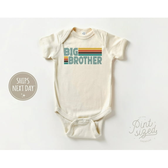 Retro Big Brother Onesie, Boys Sibling Bodysuit, Vintage Baby Onesie Cute Baby Onesie, BABY BODYSUIT LAT 4424