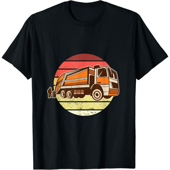 Retro Big Recycling Garbage Truck Driver Trash Collector T-Shirt