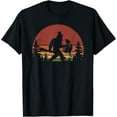 thumbnail image 1 of Retro Bigfoot Hunting Turkey Thanksgiving Pilgrim Sasquatch T-Shirt, 1 of 4