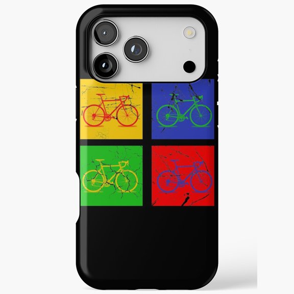 Retro Bike Pop Art Design - Vintage Cycling for iPhone Case 11 to 17 Pro Max