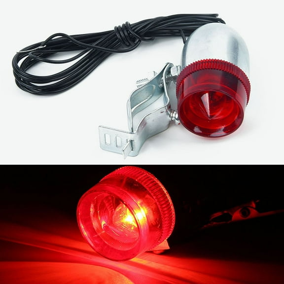 Retro Bike Taillight Safety Cycling Dynamo Bulb Indicator Lamp Light Spiral Shape 12V Bicycle Cable Clip.Bracket