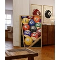thumbnail image 1 of Retro Billiard Balls Wall Art, Vintage Pool Table Decor, 70S Aesthetic Billiard Room Print, Game Room Poster, Pool Ball Set Artwork Wall Art, Modern Wall Decor, 24x36 UNFRAMED, 1 of 2