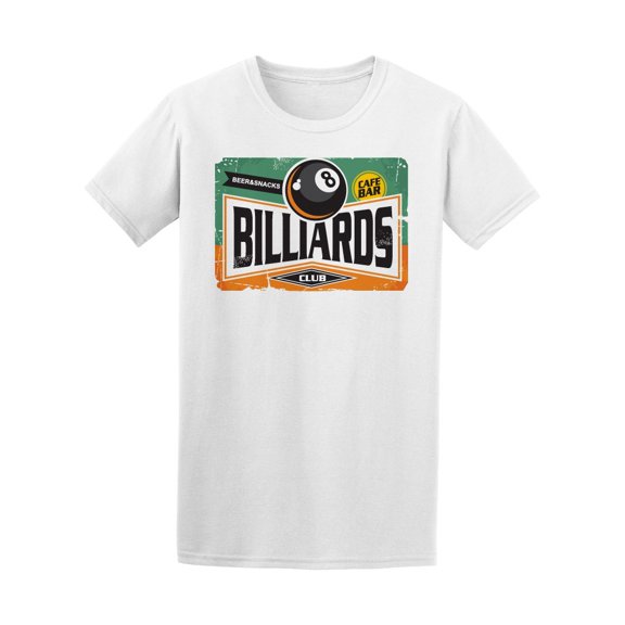 Retro Billiards Sign Eight Ball T-Shirt Men -Image by Shutterstock, Male 3X-Large