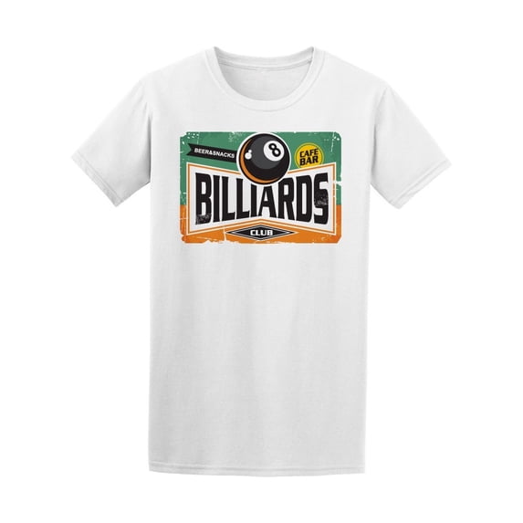 Retro Billiards Sign Eight Ball Tee Men's -Image by Shutterstock