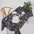 thumbnail image 1 of Retro Bird Floral Tablecloth, Bohemia William Morris Original Design Print Table Cover for Home Picnic Party Dining Room Kitchen Decor, (Pink Strawberry Thief) 55x55inch, 1 of 6