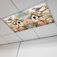 thumbnail image 1 of Retro Birdhouse Fluorescent Light Covers, Pink Spring Floral Birds Vintage Magnetic Light Covers for Ceiling Lights, Fluorescent Ceiling Shade Filters for Classroom Bedroom Office 4x2Ft x 1PCS, 1 of 8