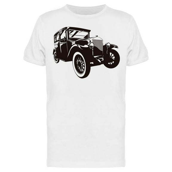 Retro Black Car T-Shirt Men -Image by Shutterstock, Male Small