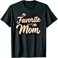 thumbnail image 1 of Retro Black T-Shirt My Favorite Grilled Me Mom Design with Effect, 1 of 5