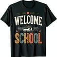 thumbnail image 1 of Retro Black T-Shirt Welcome Back To School with Colorful Gradient & Cute School Bus Design, 1 of 5