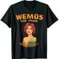 thumbnail image 1 of Retro Black T-Shirt with Colorful Woman Graphic WEMOS THE PROM Design, 1 of 5