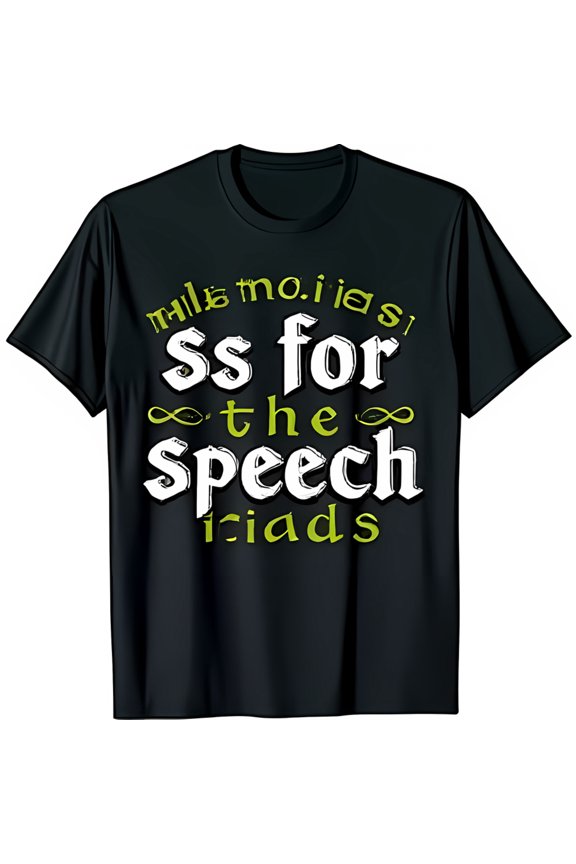 Retro Black T-Shirt with Green & White This ia s Ss for the speech iciads Design