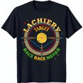 thumbnail image 1 of Retro Black T-Shirt with Vibrant Archery Target Graphic & 'LACHIERY' Design, 1 of 5