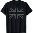 thumbnail image 1 of Retro Black Union Jack Vintage British Flag Great Britain UK T-Shirt, 1 of 6