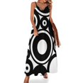 thumbnail image 1 of Retro Black White Circles Pop Art Sleeveless Dress wedding dresses for woman summer clothes for women beach dresses, 1 of 6