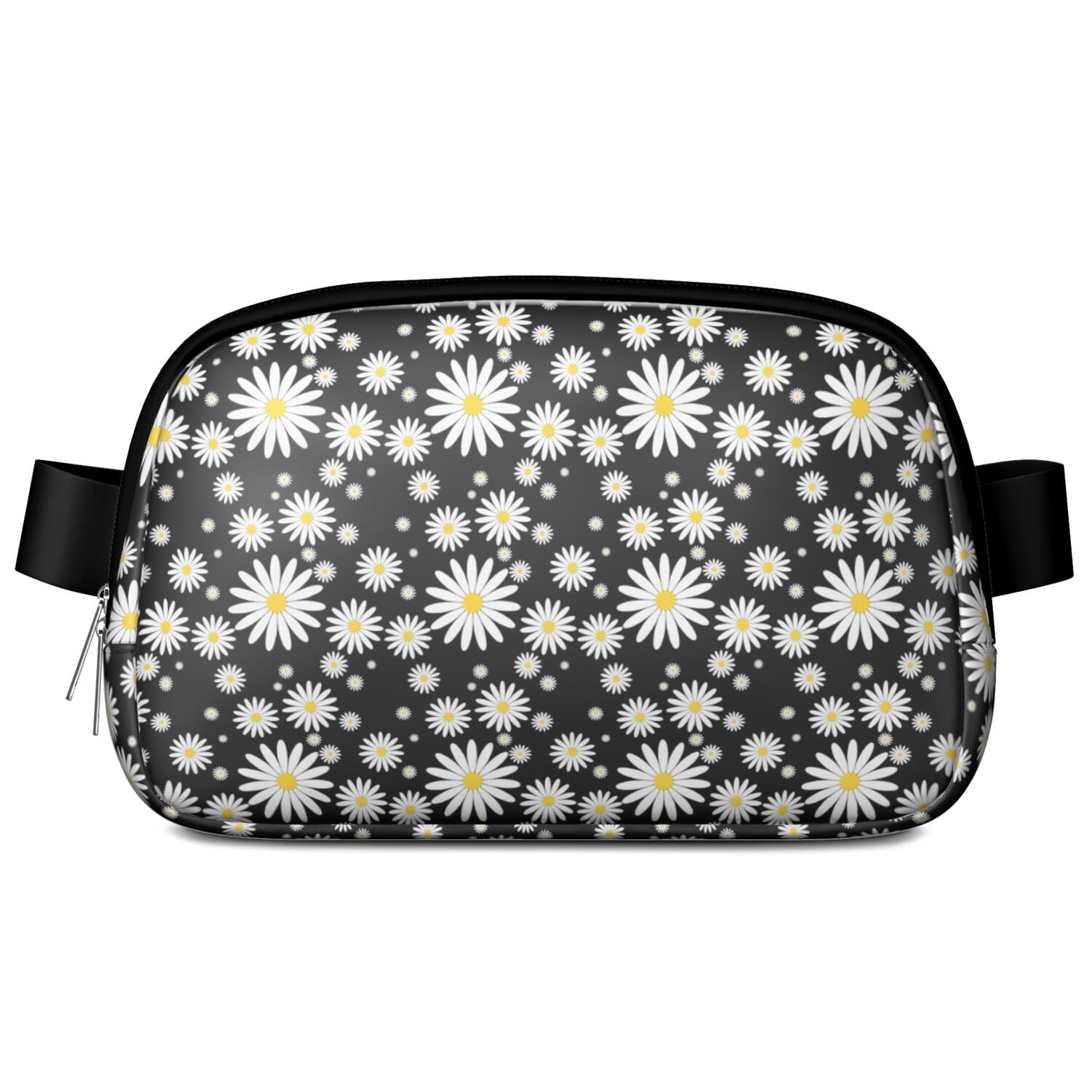 Retro Bloom Waist Bag – Boho Daisy Print Fanny Pack with Floral Wildflower Pattern for Cute Artistic Outdoor Style