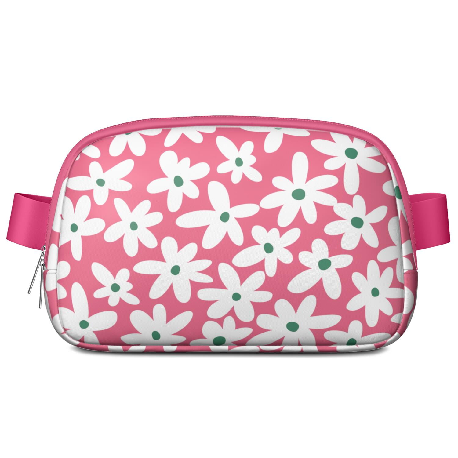 Retro Bloom Waist Bag – Boho Daisy Print Fanny Pack with Floral Wildflower Pattern for Cute Artistic Outdoor Style