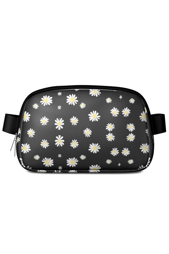 Retro Bloom Waist Bag – Boho Daisy Print Fanny Pack with Floral Wildflower Pattern for Cute Artistic Outdoor Style