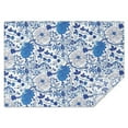 thumbnail image 1 of Retro Blue Flower Tablecloth,Wipeable Polyester Table Cover for Rectangle Tables,Foldable Table Clothes Cute Tablecloths for Birthday Picnic Wedding Tea Party Decorations, 1 of 5