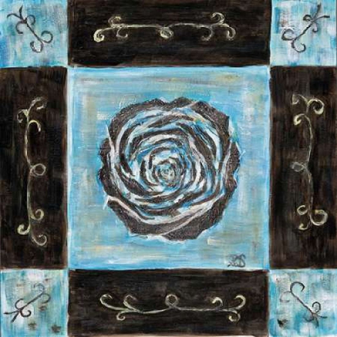 Retro Blue II Canvas Art - Pascalle van Aanholt (24 x 24)