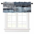 thumbnail image 1 of Retro Blue Valances for Windows Abstract Art Paint Texture Rod Pocket Curtain Valance Window Treatment Short Curtains for Kitchen Living Room, 60"x18", 1 of 5
