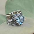thumbnail image 1 of Retro Blue Zircon Inlaid Creative New Men's and Women's Rings, 1 of 3