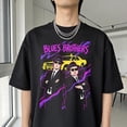 thumbnail image 1 of Retro Blues Band Graphic T-Shirt, Vintage 80s Comedy Duo Tee, Classic Music Pop Culture Unisex Shirt, 1 of 2
