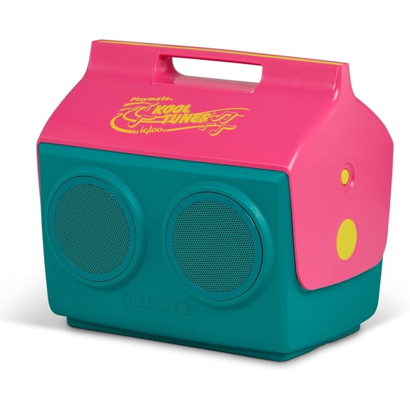 Retro Bluetooth Boombox Cooler, 14 Qt Playmate Cooler with Speakers