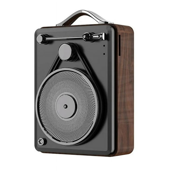 Retro Bluetooth Speaker,Portable Vintage Bluetooth Audio Subwoofer Speaker Bass Sound Box for Home Office