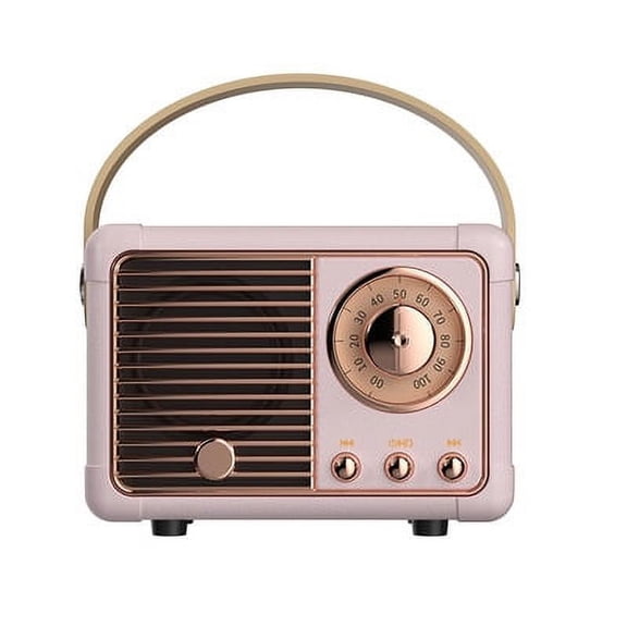 Retro Bluetooth Speaker, Portable Vintage Radio with 360 HiFi Sound, Bluetooth 5.0, TF for Home