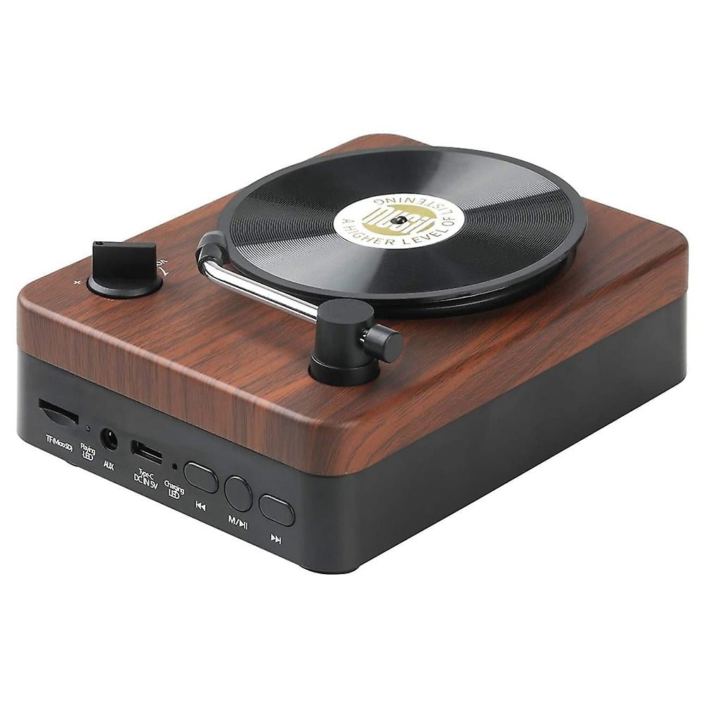 Plug In Speakers For Record Player Retro Bluetooth Speaker,Record Player Style, HD Stereo Sound, Wireless