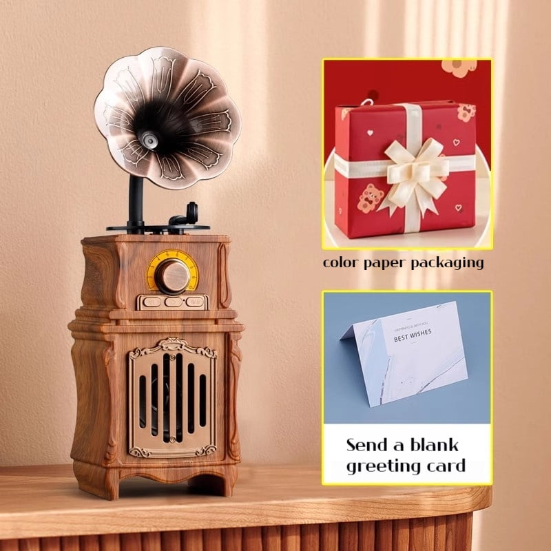 Retro Bluetooth Speaker Small Radio Computer Card U Disk Mini Birthday Gift Home Subwoofer Audio