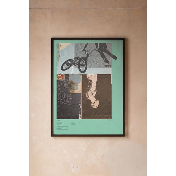 Retro Bmx Poster, Nineties Sports Wall Art, Unframed Paper Poster 8x10in