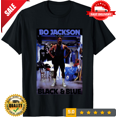 thumbnail image 1 of Retro Bo Jackson Black And Blue T Shirt, LIMITED EDITION-TH66300, 1 of 2