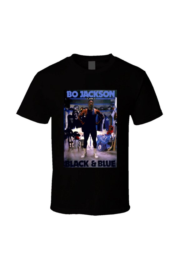 Retro Bo Jackson Black And Blue T Shirt