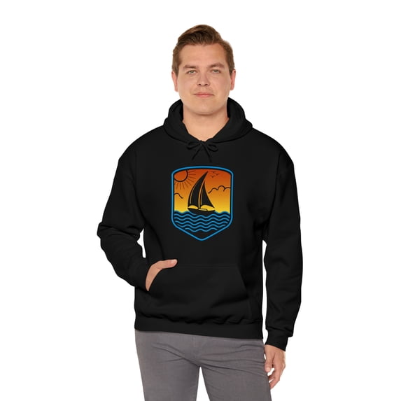 Retro Boat Surf Hoodie Unisex Heavy Blend™ Hooded Sweatshirt