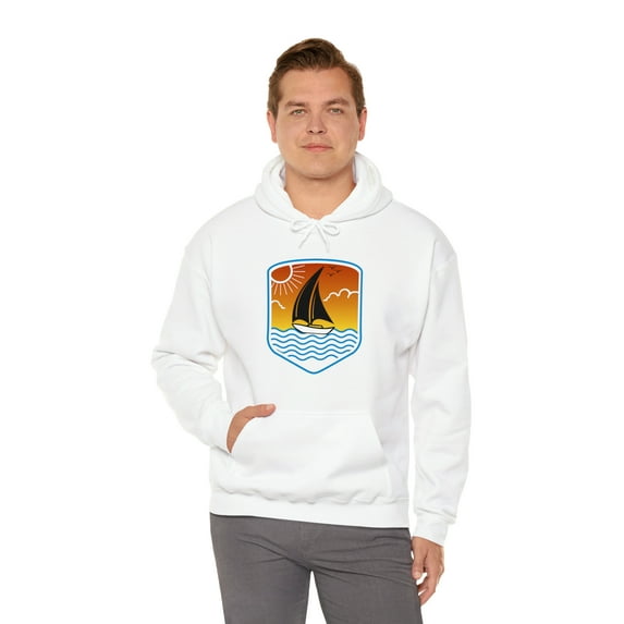 Retro Boat Surf Hoodie Unisex Heavy Blend™ Hooded Sweatshirt