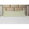 thumbnail image 1 of Retro Body Pillow Case Cover with Zipper, Bias Geometric Green Stripes Pattern Romantic Vintage Design Print, Decorative Accent Long Pillowcase, Jade Green and Cream, by Ambesonne, 1 of 1