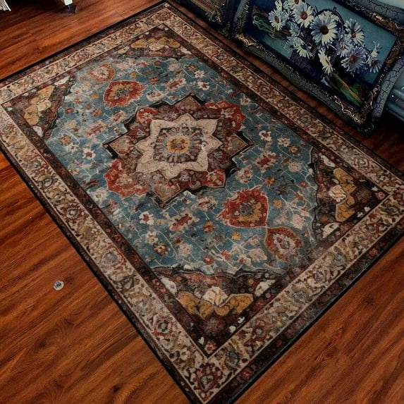 Retro Bohemia carpets for living room Gorgeous Ethnic Style Rugs Decoration Bedroom Anti Slip Floor Mats Washable ковер