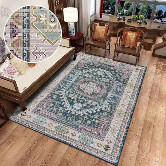 Retro Bohemian Carpets for Living Room Decoration Oriental Rug Bedroom Carpet Area Rugs Home Decor Persian Mat Washable Alfombra