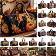 thumbnail image 1 of Retro Boho Bag Van Shape Quilted Duffle Printed Bag,Colorful Hippie Peace Sign, Wild Design, Travel Weekender Tote Bag, 1 of 7