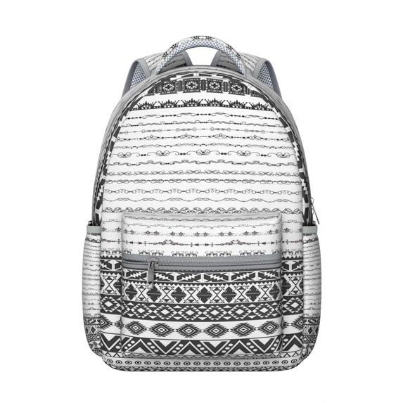 Retro Boho Chic Backpack - Fits 17 Inch Laptop & Notebooks | Heavy Duty Tribal Design, Water-Resistant Fabric for School, Commuting & Adventures