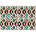 thumbnail image 1 of Retro Boho Chic Placemats Set of 4, 12x18 Inch Flax Table Mats, Washable Ethnic Tribal Decor for Rustic Farmhouse Kitchen and Vintage Style Dining Room or Nordic Interiors, 1 of 6