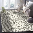 thumbnail image 1 of Retro Boho Geometric Area Rugs Abstract Minimalism Art Printed Carpet Indoor Non Slip Machine Washable Breathable Durable Front Entrance Floor Decor 5x7 Non-slip Soft Living Room, 1 of 5