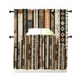 thumbnail image 1 of Retro Boho Geometric Kitchen Curtains Sets 36 Inch Length with Valance, Abstract Southwestern Ethnic Swag Valances and Tiers Curtain Set Drapes Swag Curtains for Living Room, Bathroom, Bedroom, Cafe, 1 of 6