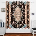 thumbnail image 1 of Retro Boho Pattern Curtains Black Out 63 Inch Length Curtains for Sliding Glass Doors Bedroom Living Room 2 Panels Set, 1 of 5