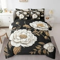 thumbnail image 1 of Retro Boho Peony Full Comforter Set with Sheets - 7 Pieces Valentine Floral Full Size Bedding Sets,The Lover's Day Bed in a Bag with Comforter, Sheets, Pillowcase & Shams, 1 of 5